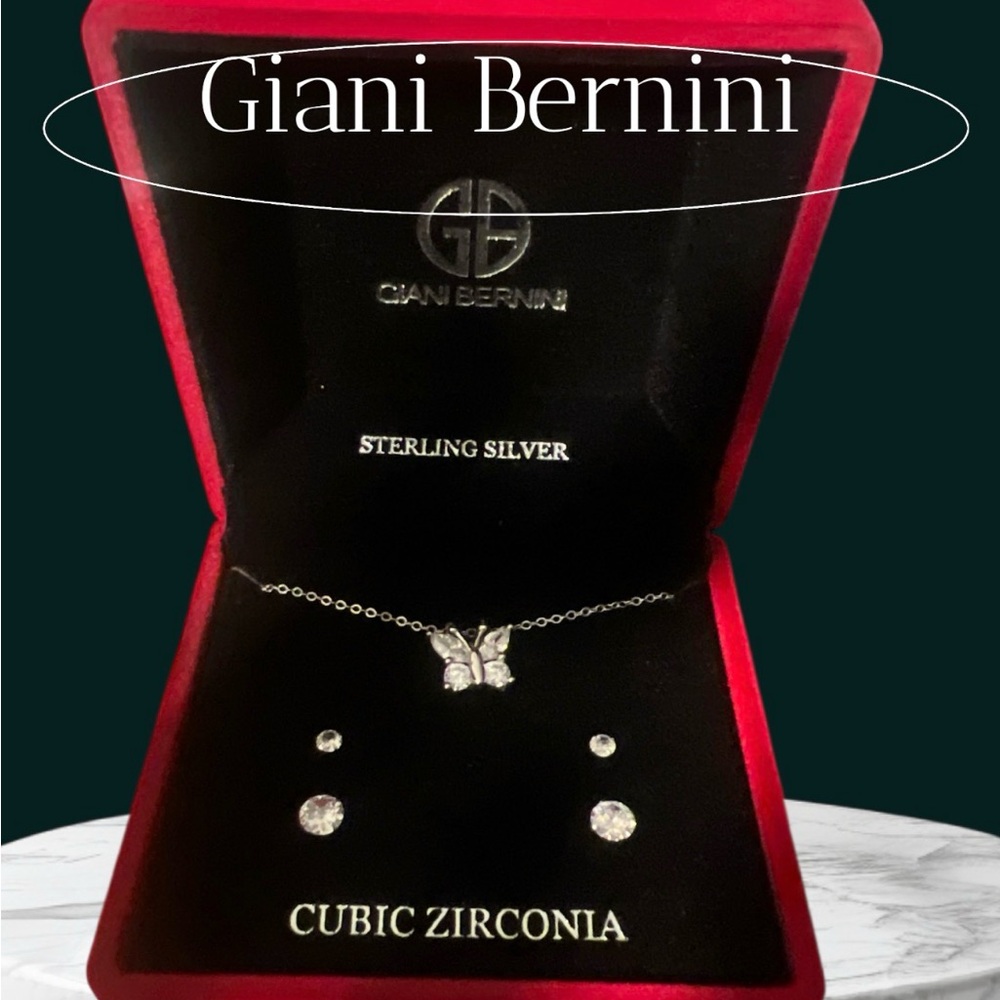 Giani Bernini Sterling Silver Butterfly Necklace Set